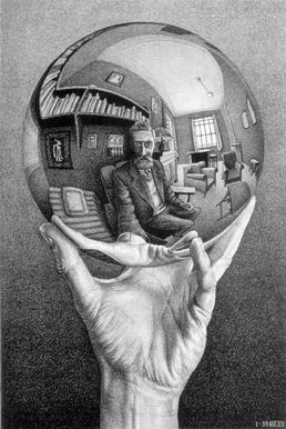 M.C. Escher — Hand with Reflecting Sphere.